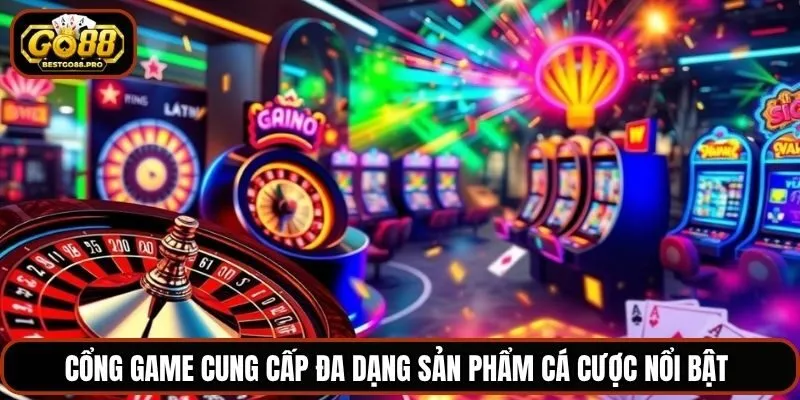 Cổng game cung cấp đa dạng sản phẩm cá cược nổi bật 