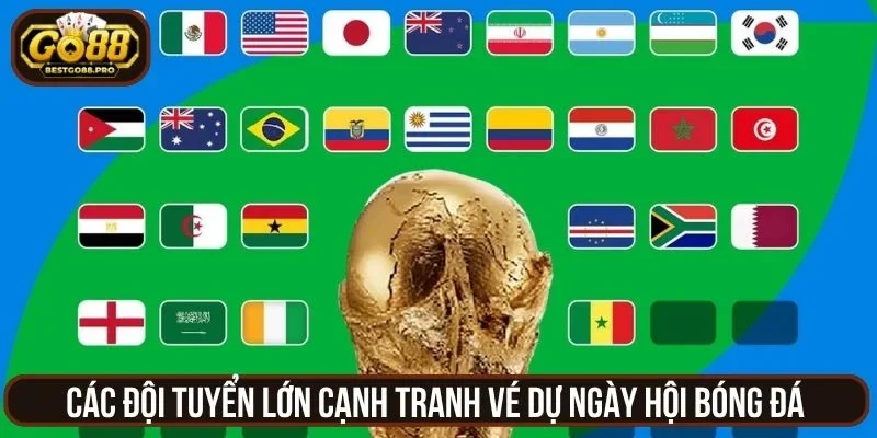 Các đội tuyển lớn cạnh tranh vé dự ngày hội bóng đá
