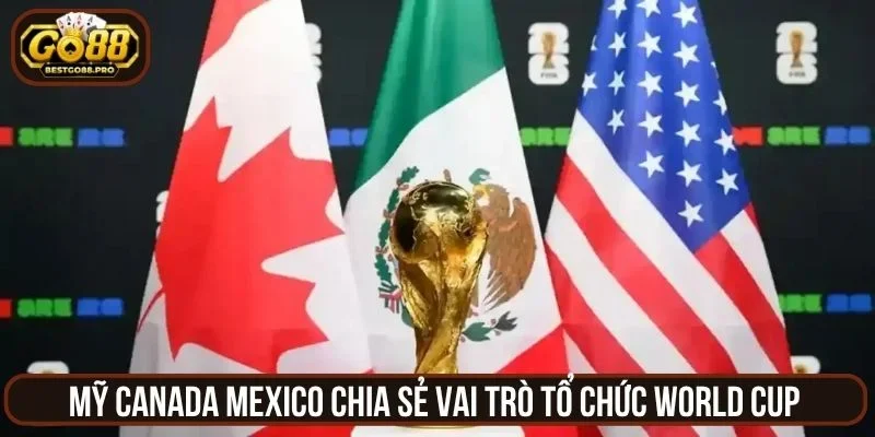 Mỹ Canada Mexico chia sẻ vai trò tổ chức World Cup